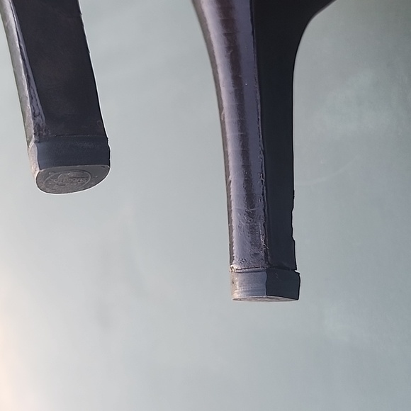 Gucci Gold clasp Horsebit Brown Leather GG Peep Toe Heels Size 40.5 C - Picture 11 of 12